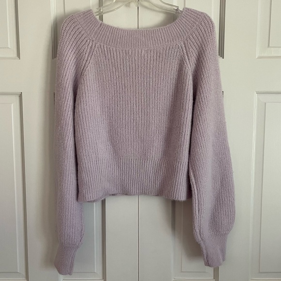 Happily Grey Lilac Knit Long Sleeve V-Neck Sweater, Size XL, EUC - Picture 6 of 6
